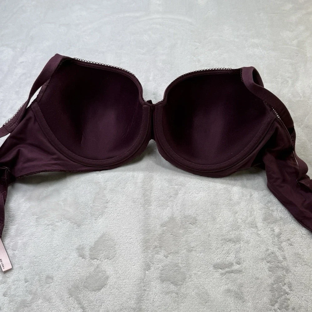 Victoria's Secret‎ Body by Victoria Bra 36DD Burgundy Lined Demi Lace